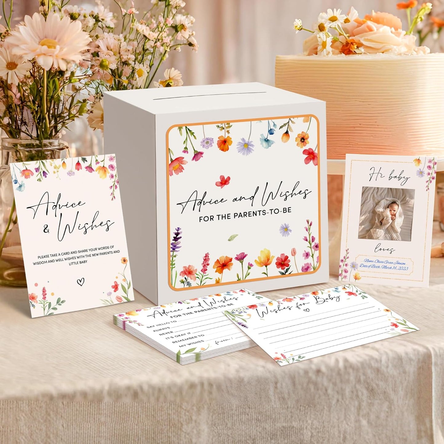 Wildflower Baby Advice Cards — photo 1