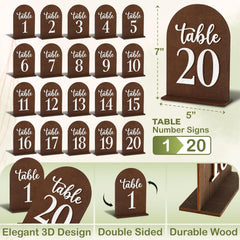 Wedding Table Numbers 1-20 — view 2