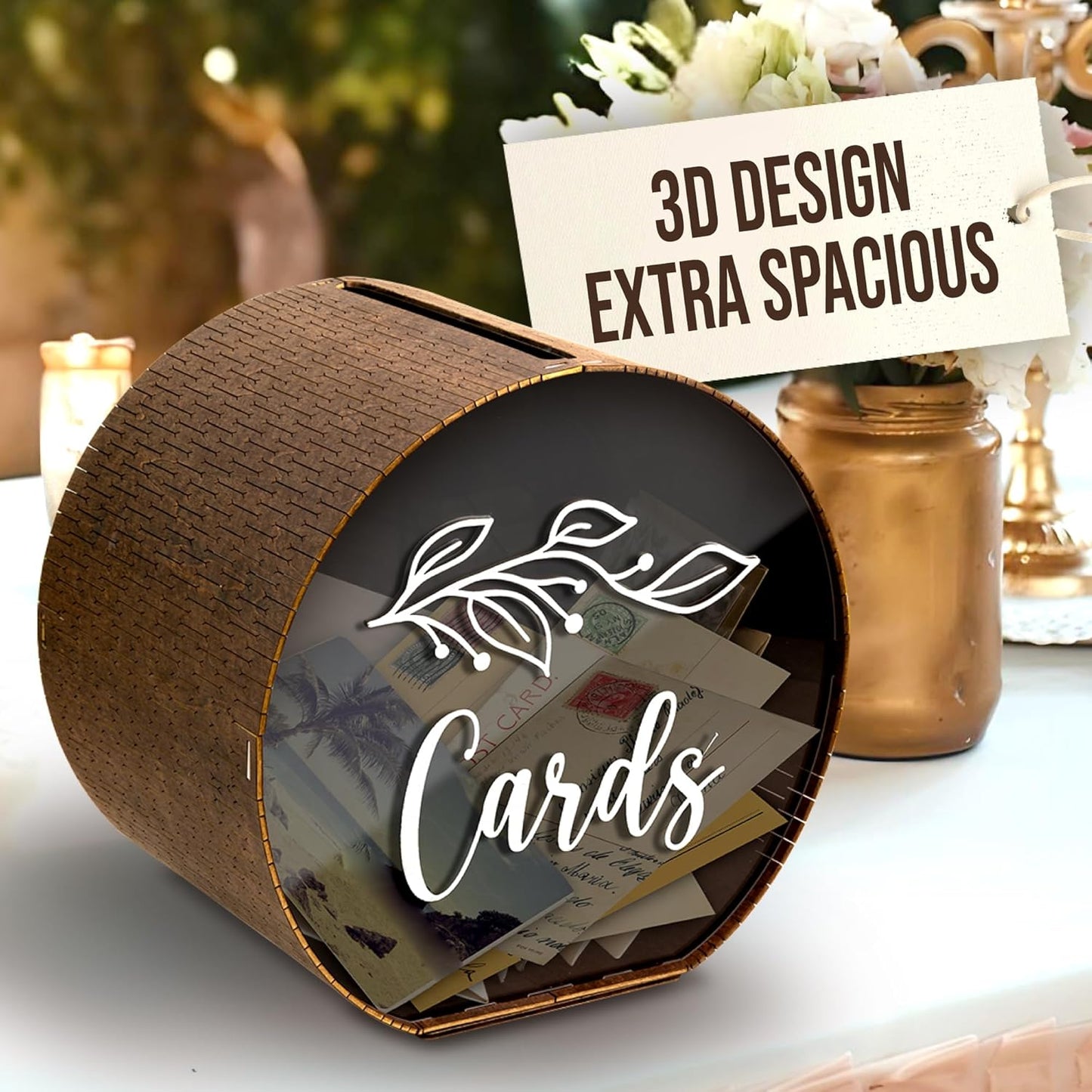 Wooden Wedding Card Box — photo 1