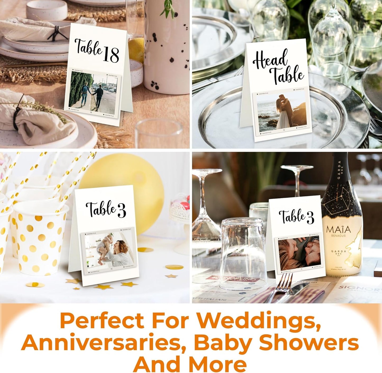 Black Wedding Table Numbers 1-20 — photo 6