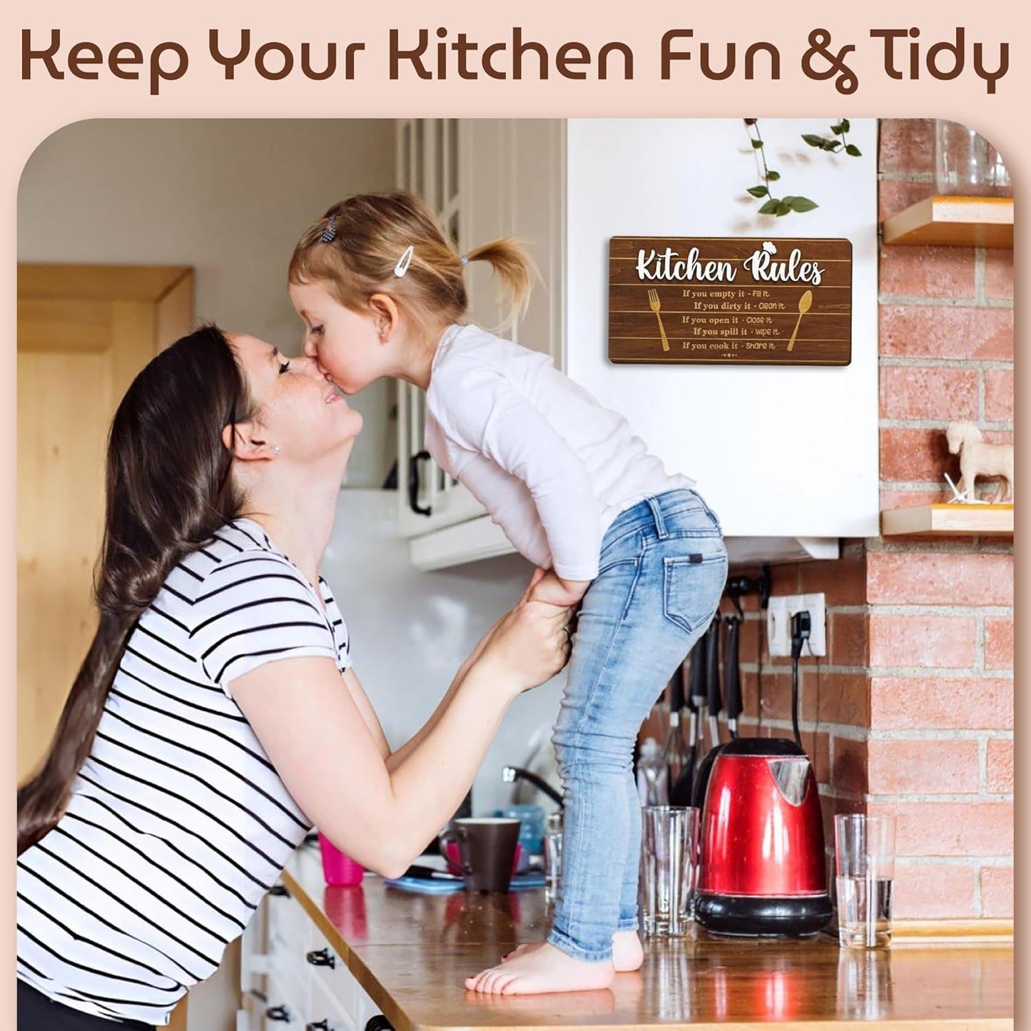 Rustic Kitchen Rules Sign — photo 3
