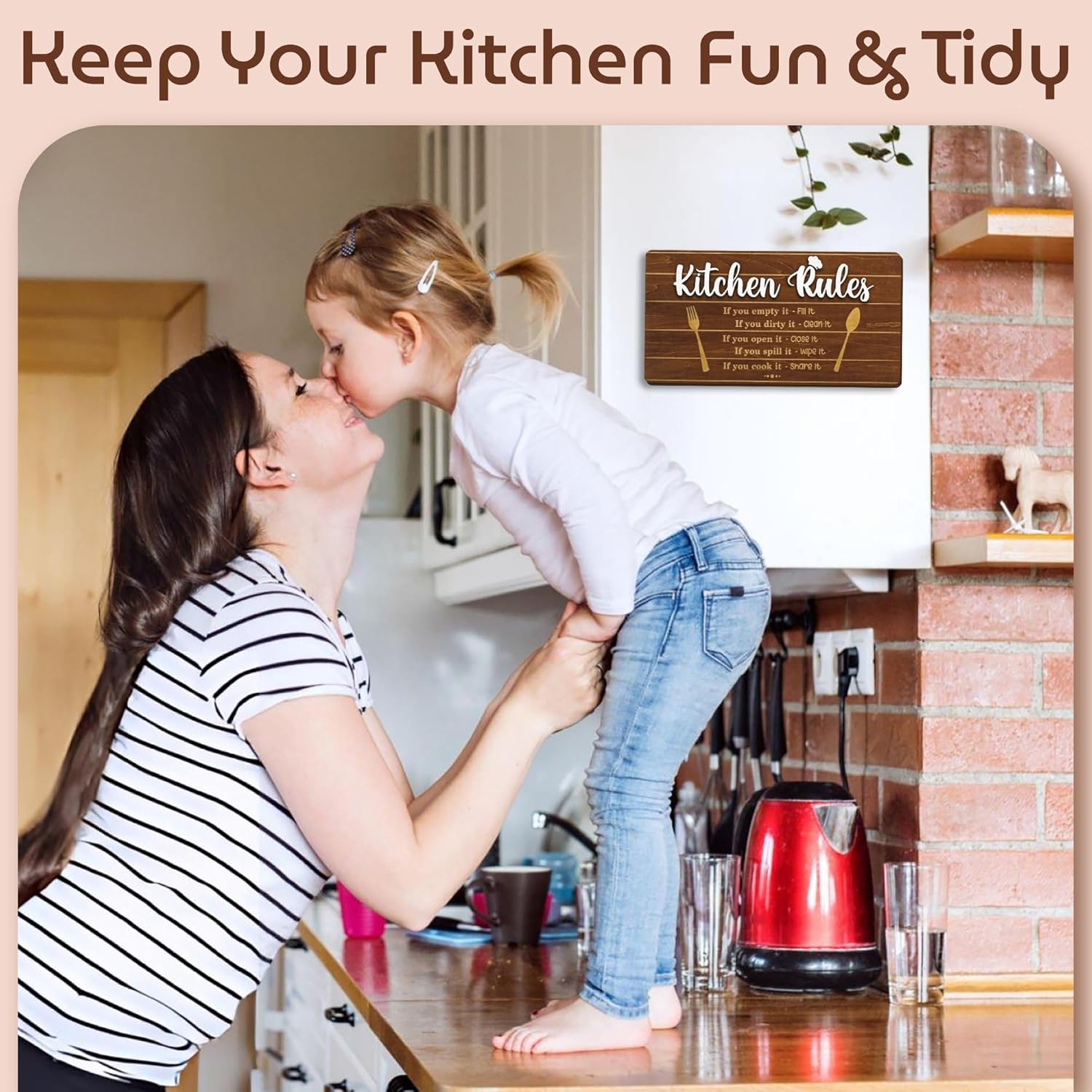 Rustic Kitchen Rules Sign — photo 3