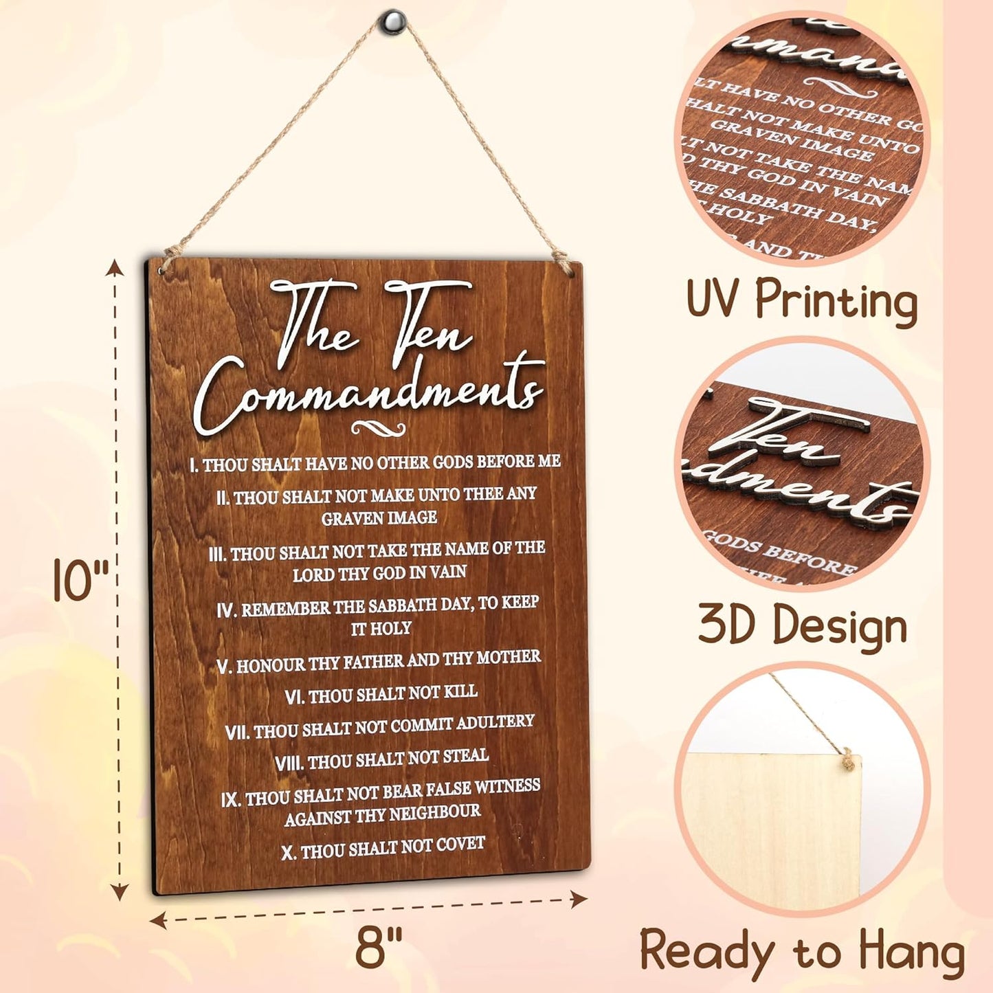Ten Commandments Wall Decor — photo 2