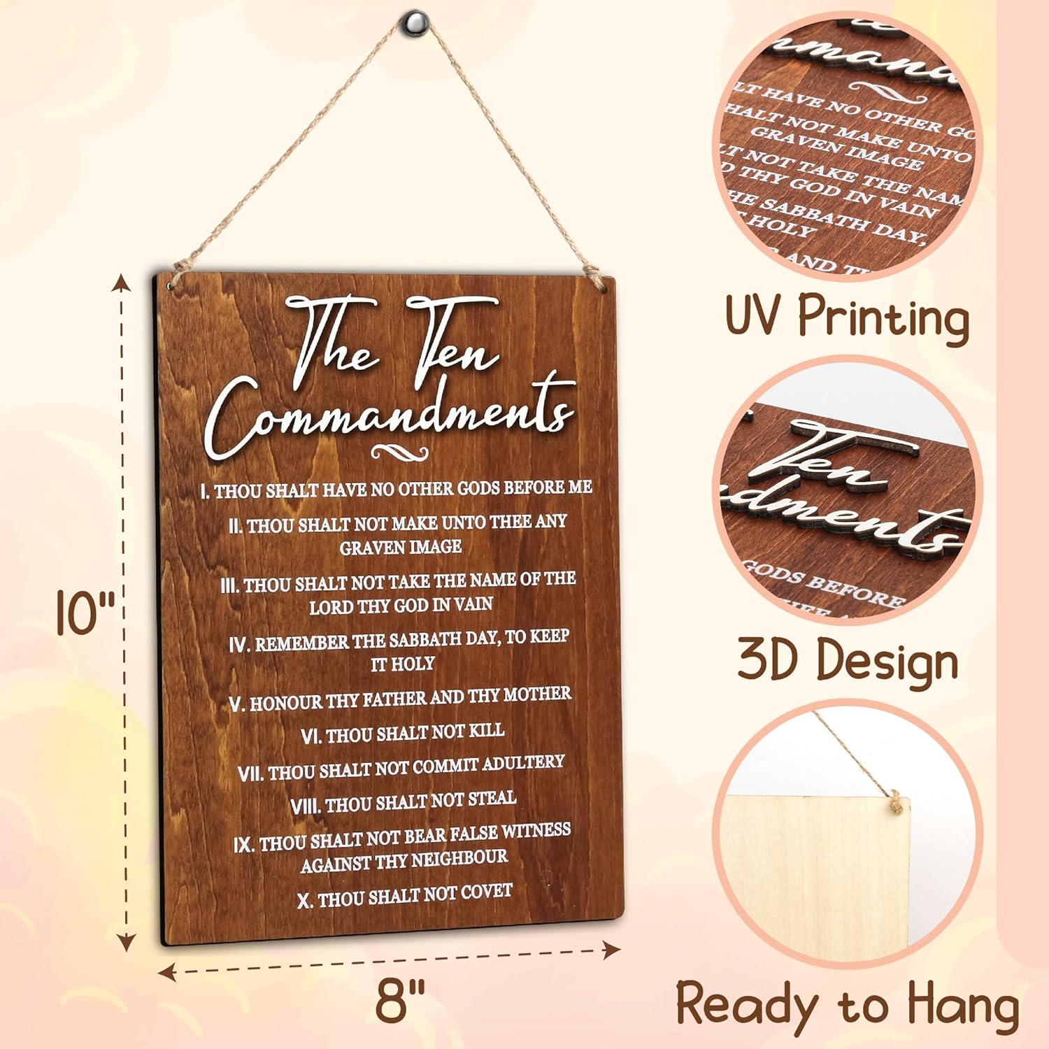 Ten Commandments Wall Decor — photo 2