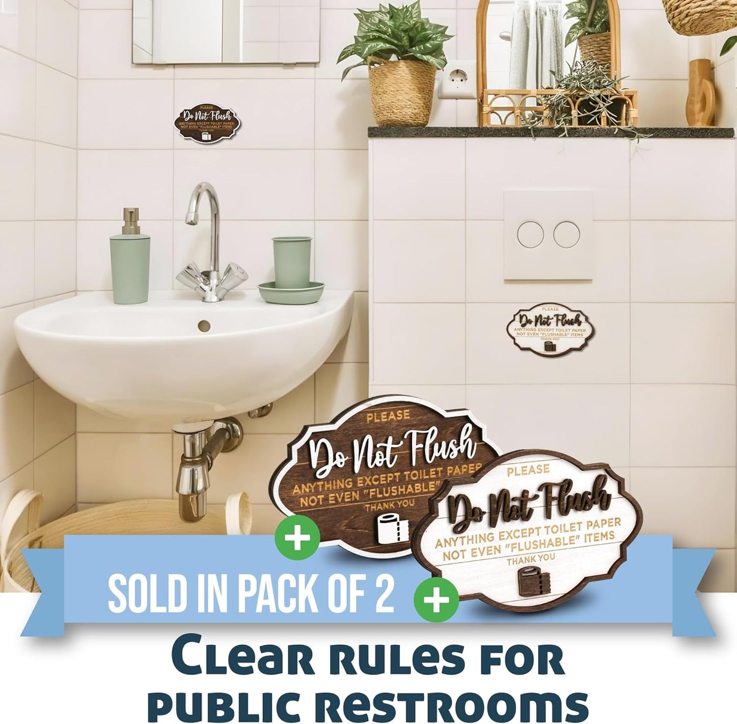 Please Do Not Flush Sign 2 Pack — photo 6