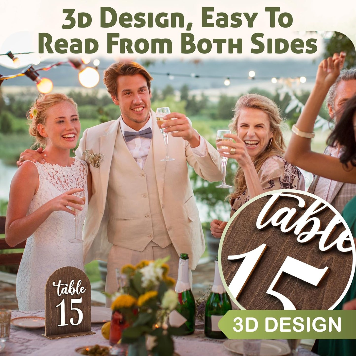 Rustic Wedding Table Numbers 1-15 — photo 4