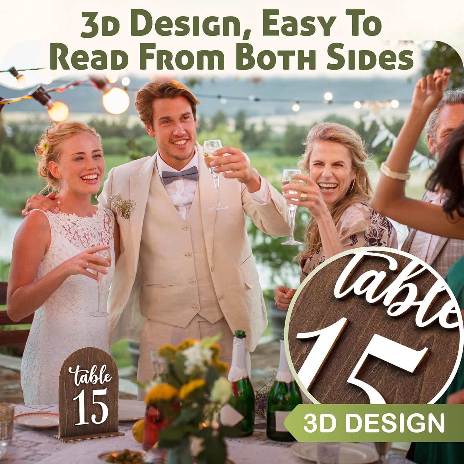 Rustic Wedding Table Numbers 1-15 — photo 4