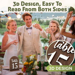Rustic Wedding Table Numbers 1-15 — view 4