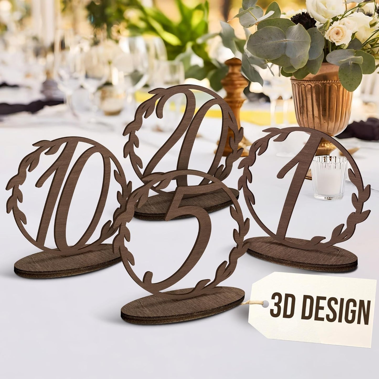 Rustic Wedding Table Numbers 1-20 — photo 1
