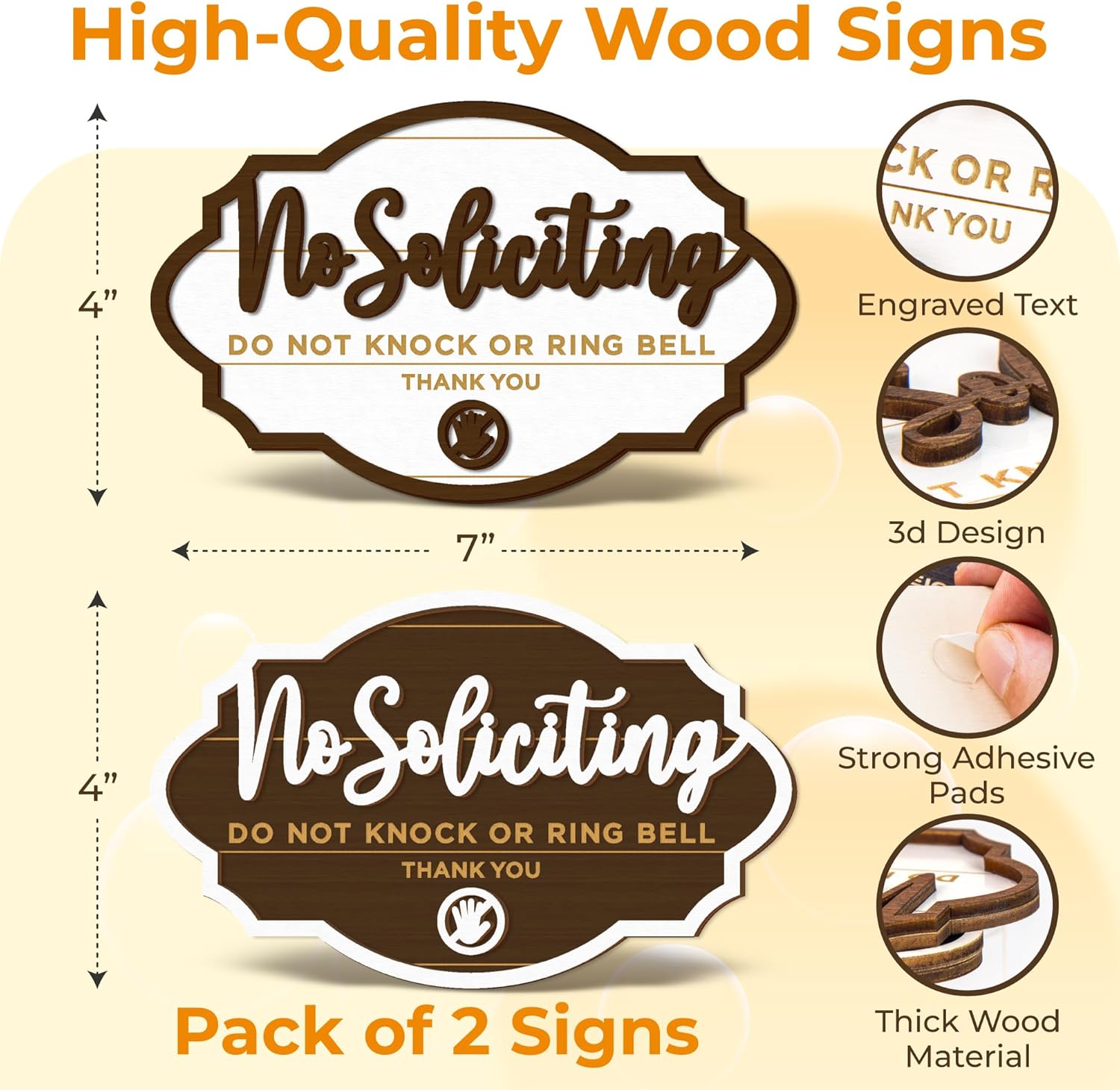 No Soliciting Sign Door 2 Pack — photo 2