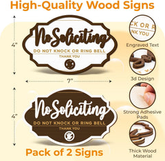 No Soliciting Sign Door 2 Pack — view 2