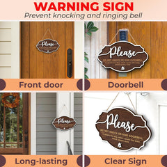 Baby Sleeping Doorbell Sign — view 3