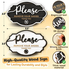 Please Remove Your Shoes Sign — view 2