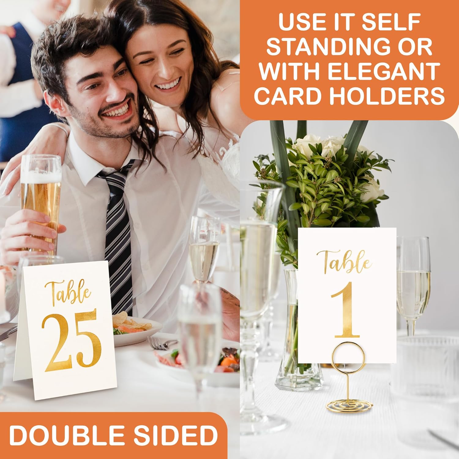 Gold Wedding Table Numbers 1-30 — photo 4