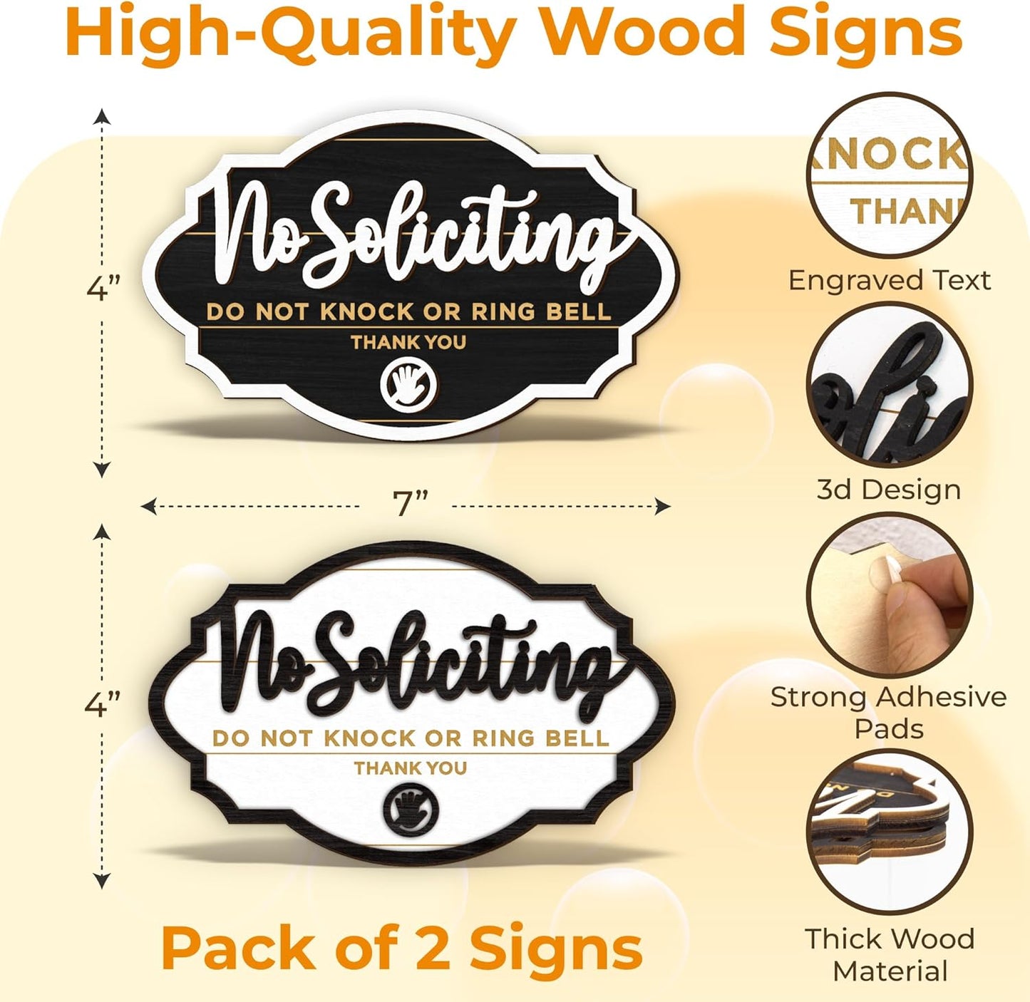 No Soliciting Sign 2 Pack — photo 2