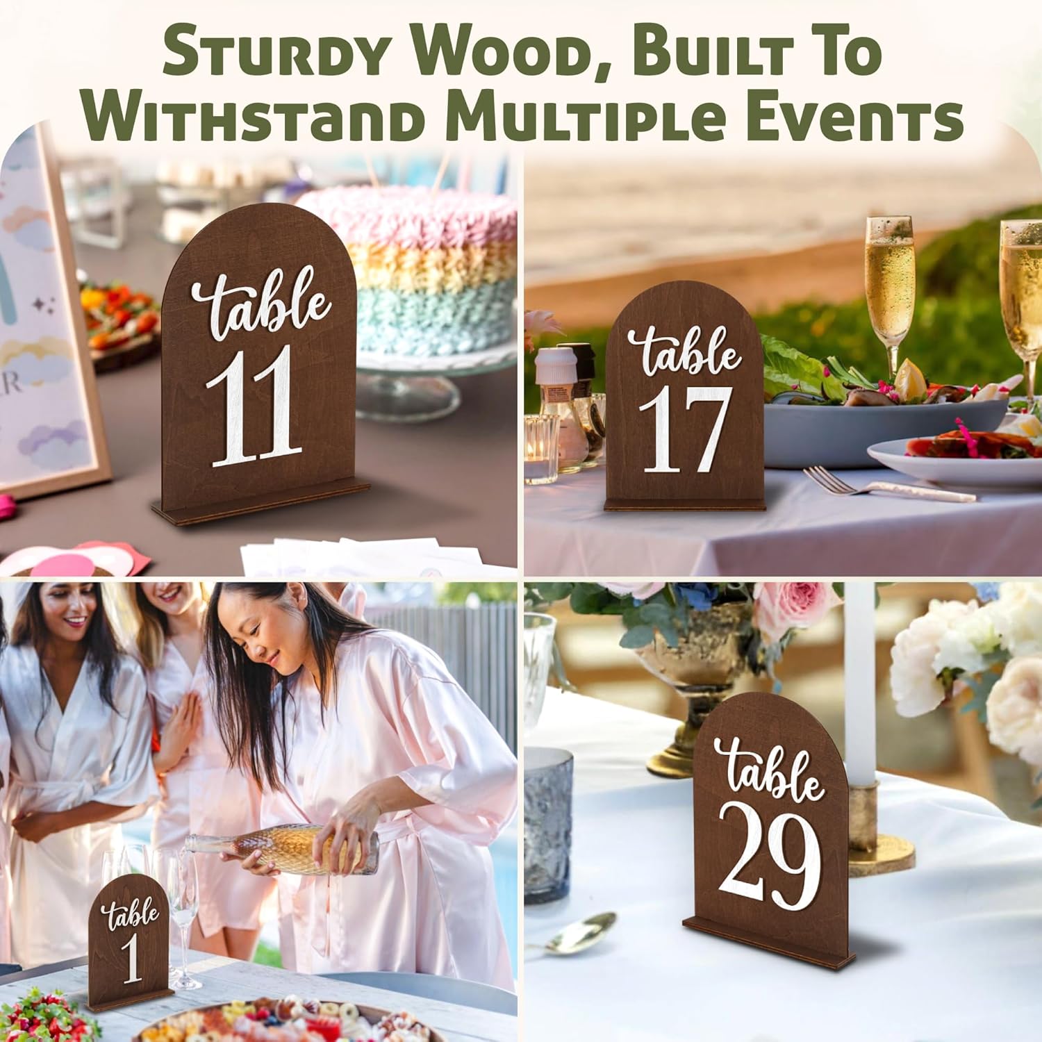 Wooden Wedding Table Numbers 1-30 — photo 5