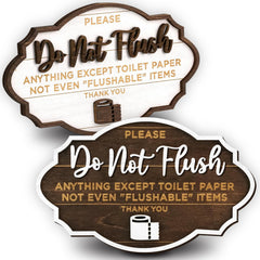 Please Do Not Flush Sign 2 Pack — view 1