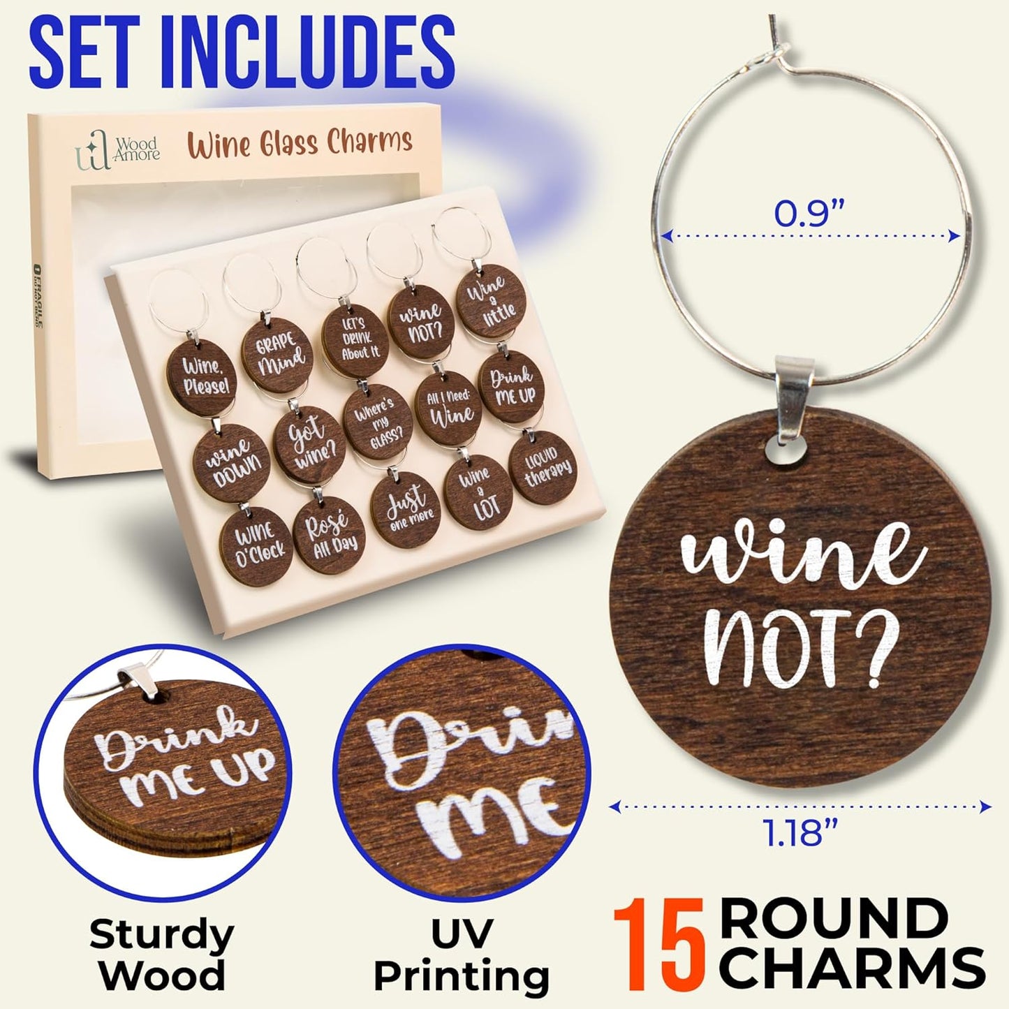 Funny Wine Glass Charms — photo 3