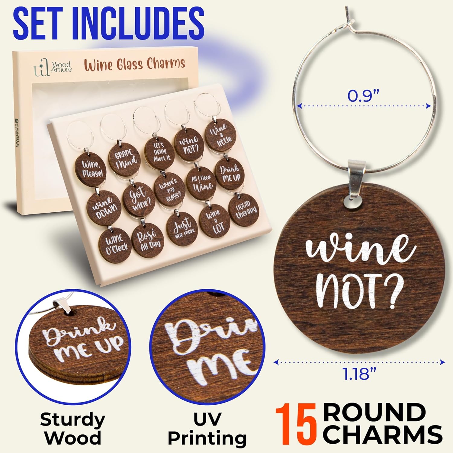 Funny Wine Glass Charms — photo 3