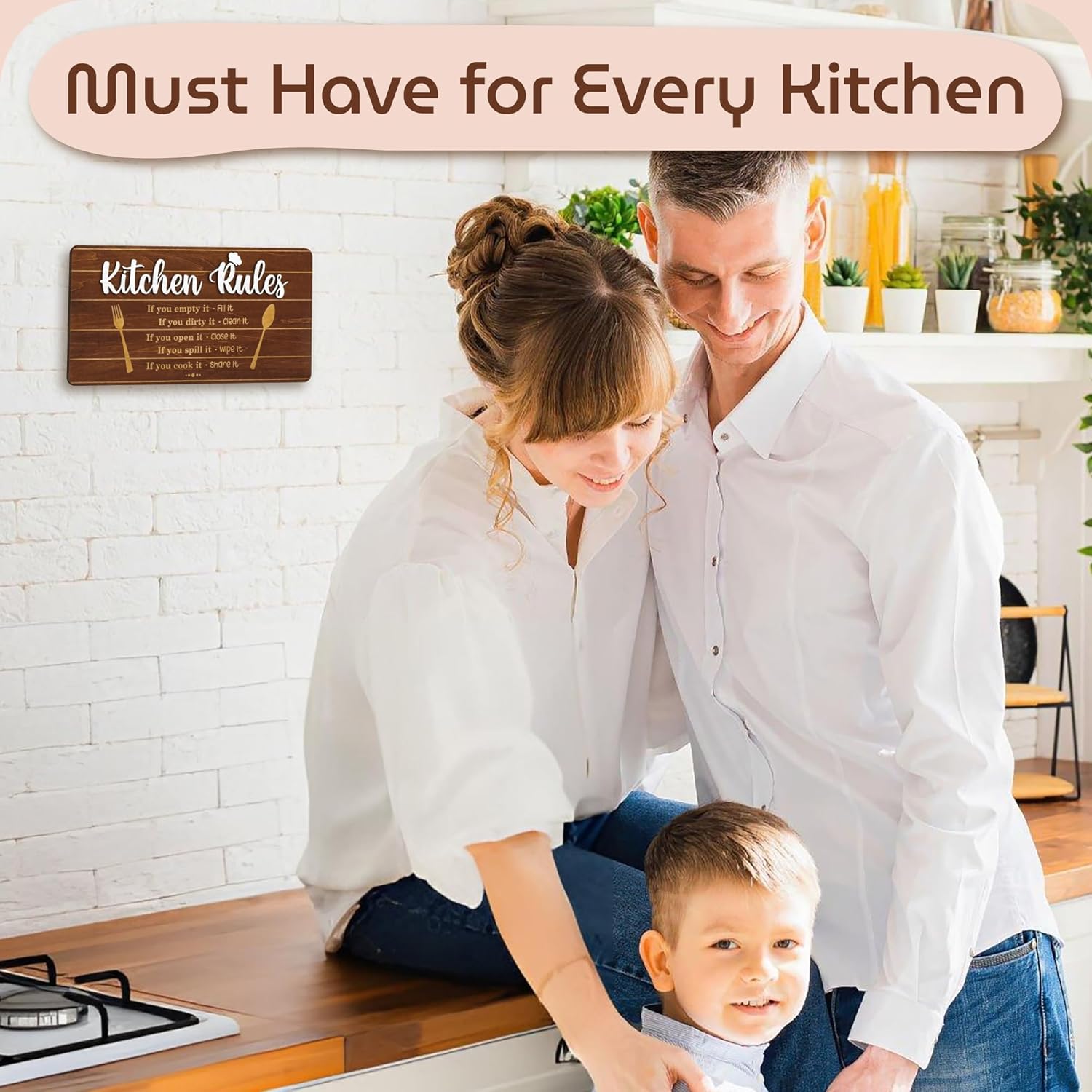 Rustic Kitchen Rules Sign — photo 6
