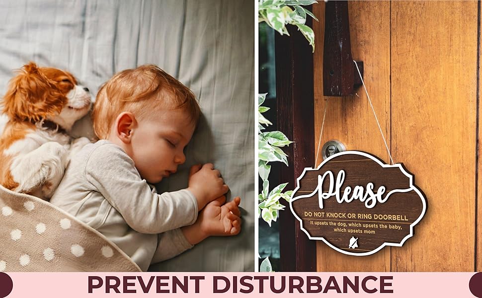 Baby Sleeping Doorbell Sign — photo 13