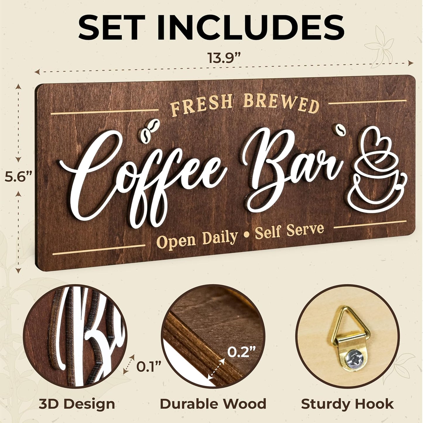 Coffee Bar Signs Wall Decor — photo 2