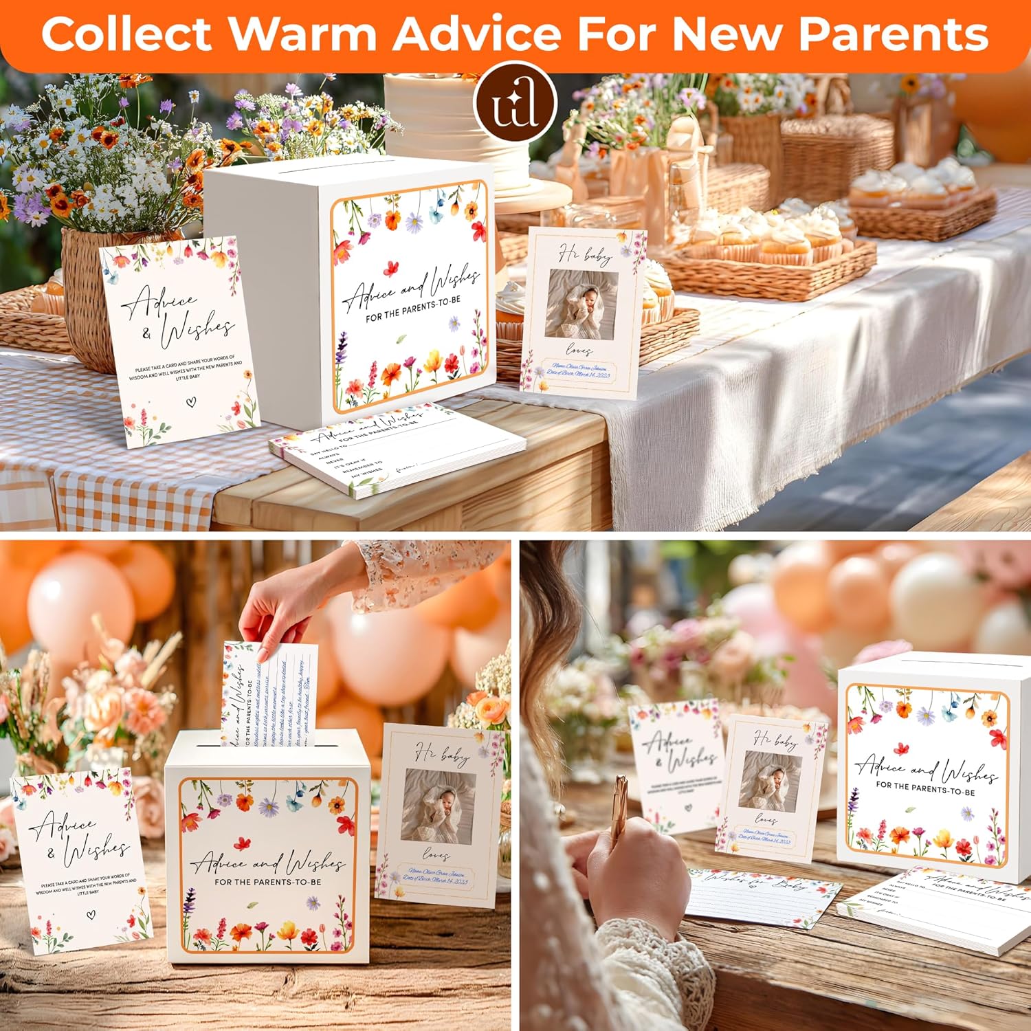 Wildflower Baby Advice Cards — photo 4