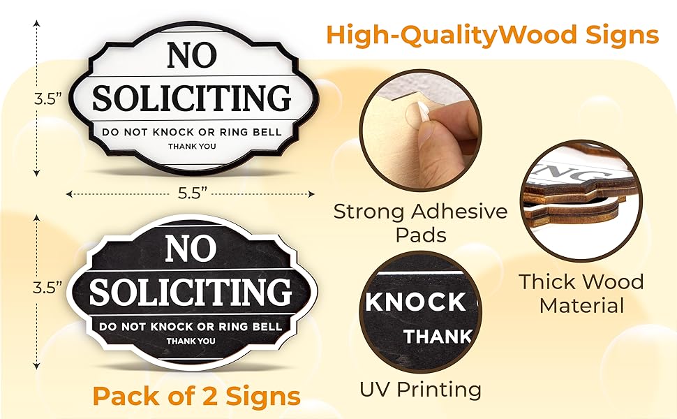 Funny No Soliciting Sign 2 Pack — photo 8