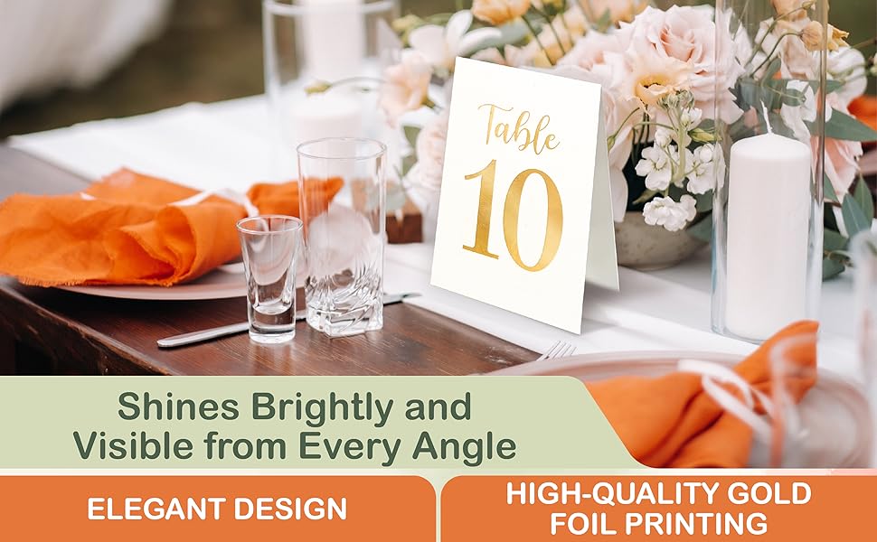 Gold Wedding Table Numbers 1-20 — photo 9