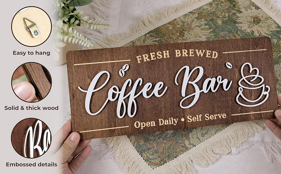 Coffee Bar Signs Wall Decor — photo 12