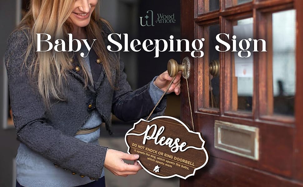 Baby Sleeping Doorbell Sign — photo 10