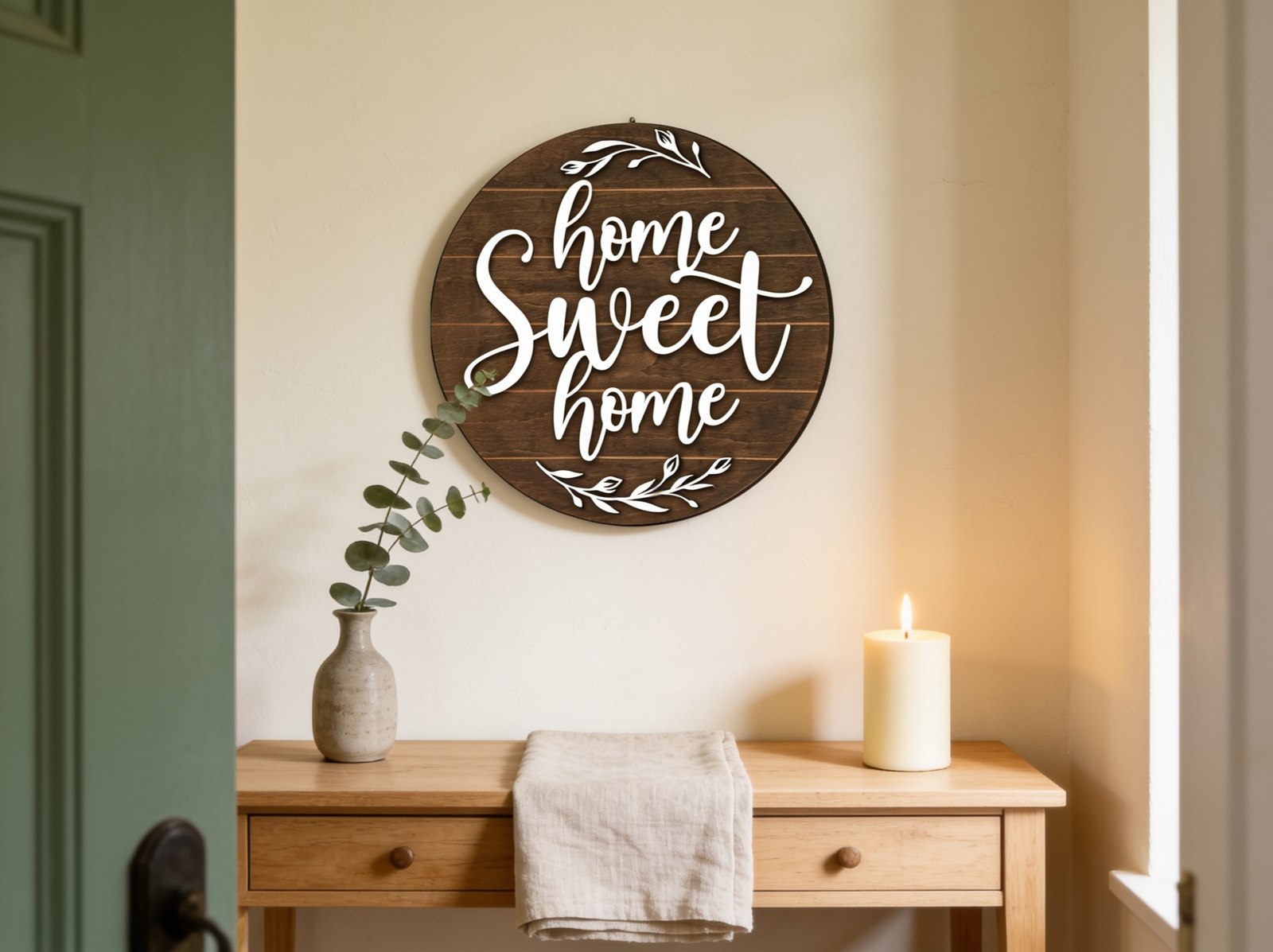Woodamore Home Sweet Home handcrafted wooden wall plaque